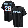 Kooe M.Marlins #28 Kyle Stowers Player Black  Home Game Stitched Jerseys