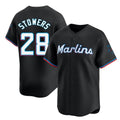 Kooe M.Marlins #28 Kyle Stowers Player Black Home Limited Stitched Jerseys