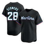 Kooe M.Marlins #28 Kyle Stowers Player Black Home Limited Stitched Jerseys