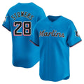 Kooe M.Marlins #28 Kyle Stowers Player Blue Home Limited Stitched Jerseys