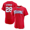 Kooe M.Marlins #28 Kyle Stowers Player Red City Connect Home Limited Elite Stitched Jerseys