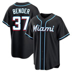 Kooe M.Marlins #37 Anthony Bender Player Black Fashion Out Home Game Stitched Jerseys