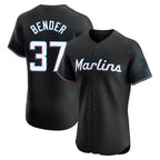 Kooe M.Marlins #37 Anthony Bender Player Black Vapor Home Limited Elite Stitched Jerseys