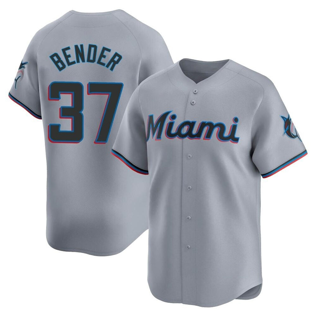 Kooe M.Marlins #37 Anthony Bender Player Gray Home Limited Stitched Jerseys