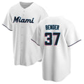 Kooe M.Marlins #37 Anthony Bender Player White  Home Game Stitched Jerseys