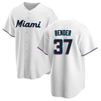 Kooe M.Marlins #37 Anthony Bender Player White  Home Game Stitched Jerseys