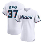 Kooe M.Marlins #37 Anthony Bender Player White  Home Limited Elite Stitched Jerseys