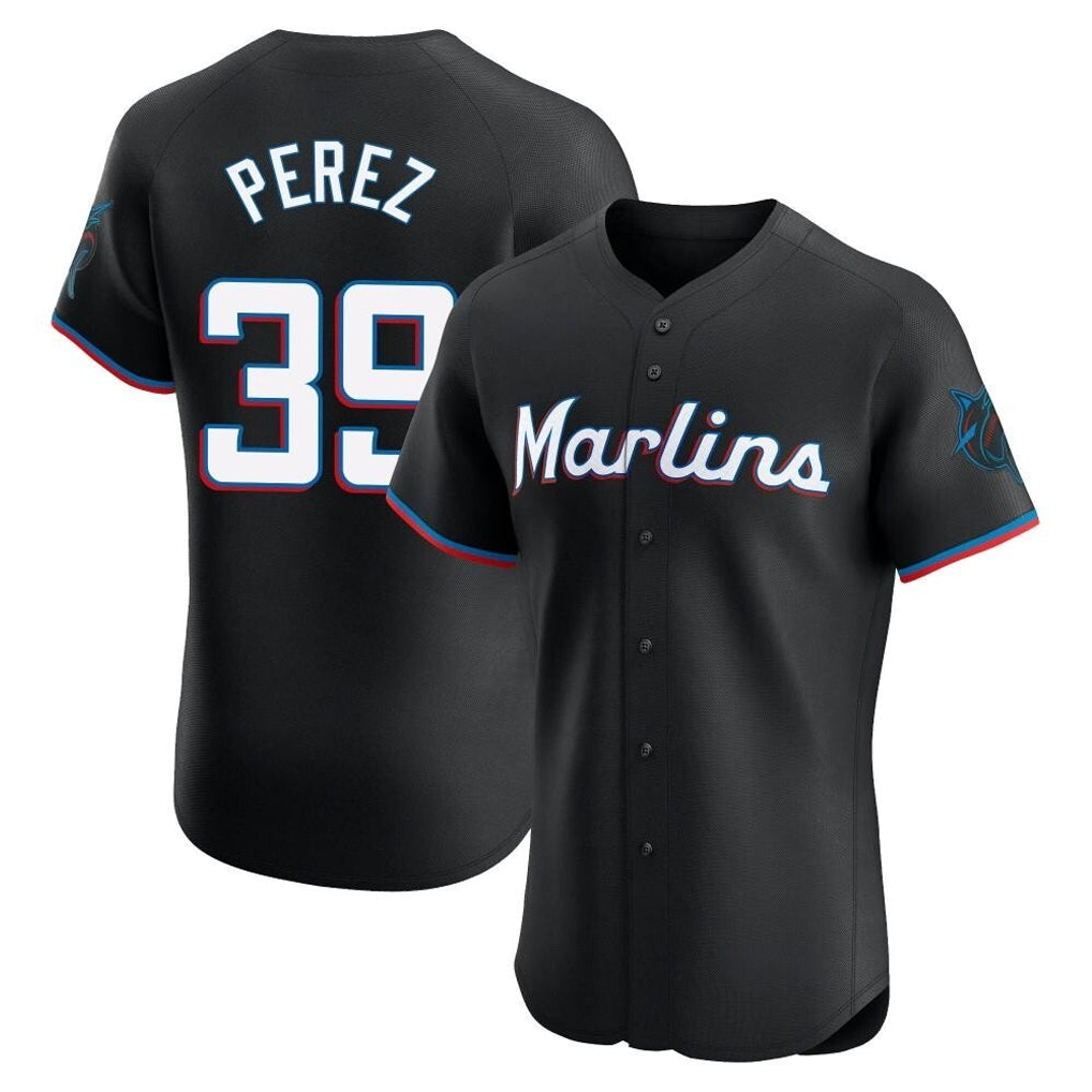 Kooe M.Marlins #39 Eury Perez Player Black Vapor Home Limited Elite Stitched Jerseys