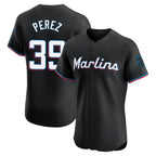 Kooe M.Marlins #39 Eury Perez Player Black Vapor Home Limited Elite Stitched Jerseys