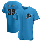 Kooe M.Marlins #39 Eury Perez Player Blue Home Limited Elite Stitched Jerseys