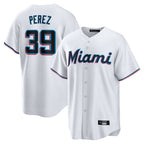 Kooe M.Marlins #39 Eury Perez Player White  Home Game Stitched Jerseys