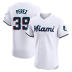 Kooe M.Marlins #39 Eury Perez Player White  Home Limited Elite Stitched Jerseys