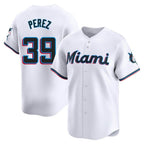 Kooe M.Marlins #39 Eury Perez Player White  Home Limited Stitched Jerseys