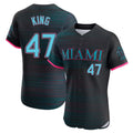Kooe M.Marlins #47 John King Player Black City Connect Home Limited Elite Stitched Jerseys