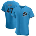Kooe M.Marlins #47 John King Player Blue Home Limited Elite Stitched Jerseys