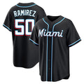 Kooe M.Marlins #50 Agustin Ramirez Player Black Fashion Out Home Game Stitched Jerseys