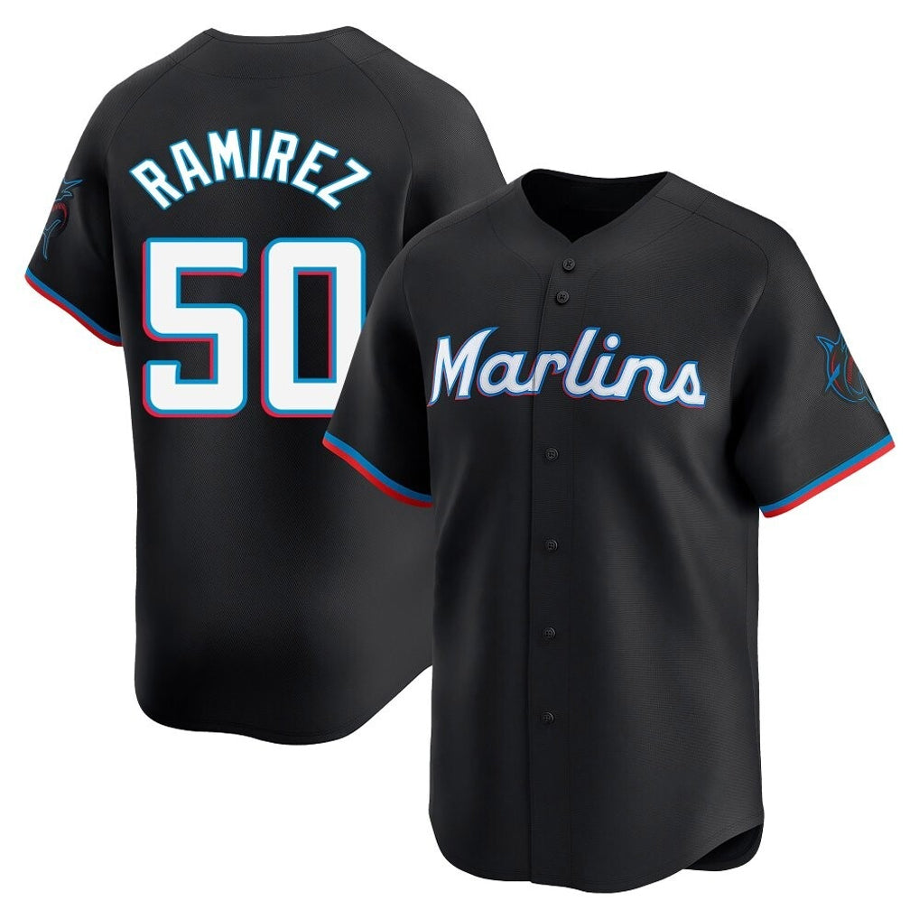 Kooe M.Marlins #50 Agustin Ramirez Player Black  Home Limited Stitched Jerseys