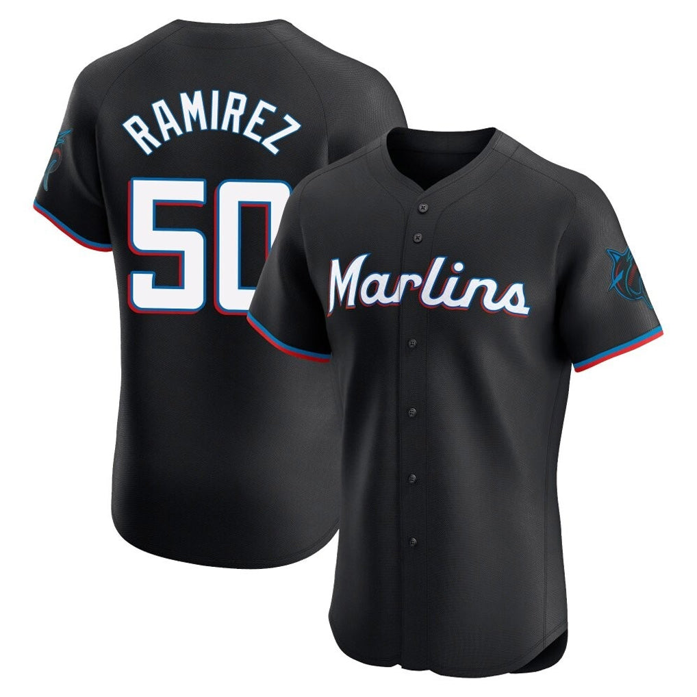 Kooe M.Marlins #50 Agustin Ramirez Player Black Vapor Home Limited Elite Stitched Jerseys