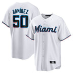Kooe M.Marlins #50 Agustin Ramirez Player White  Home Game Stitched Jerseys