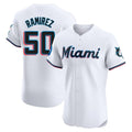 Kooe M.Marlins #50 Agustin Ramirez Player White  Home Limited Elite Stitched Jerseys