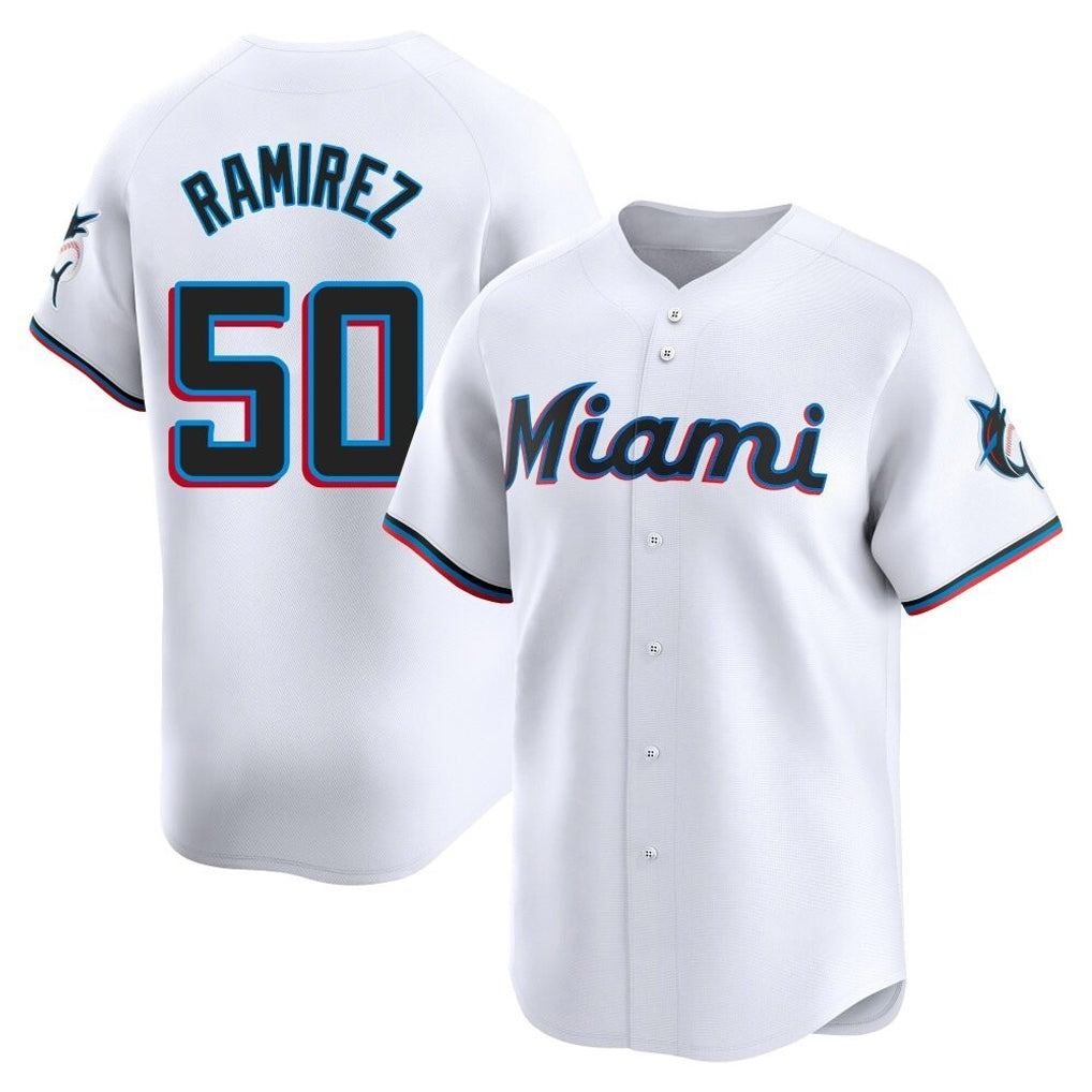 Kooe M.Marlins #50 Agustin Ramirez Player White  Home Limited Stitched Jerseys