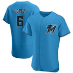 Kooe M.Marlins #6 Otto Lopez Player Blue Home Limited Elite Stitched Jerseys