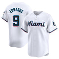 Kooe M.Marlins #9 Xavier Edwards Player White  Home Limited Stitched Jerseys