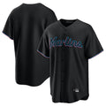 Kooe M.Marlins Blank Player Black  Home Game Stitched Jerseys