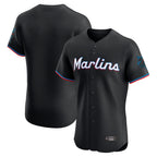 Kooe M.Marlins Blank Player Black Vapor Home Limited Elite Stitched Jerseys