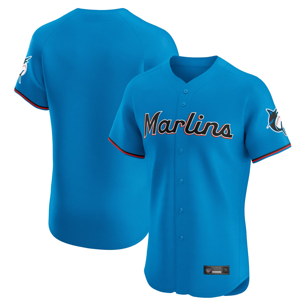 Kooe M.Marlins Blank Player Blue Home Limited Elite Stitched Jerseys