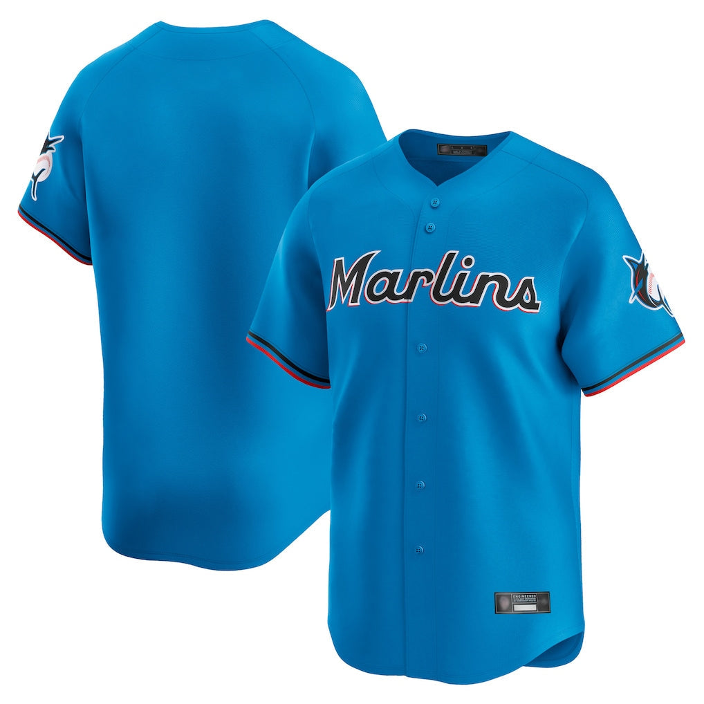Kooe M.Marlins Blank Player Blue Home Limited Stitched Jerseys
