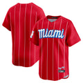 Kooe M.Marlins Blank Player Red City Connect Home Game Stitched Jerseys