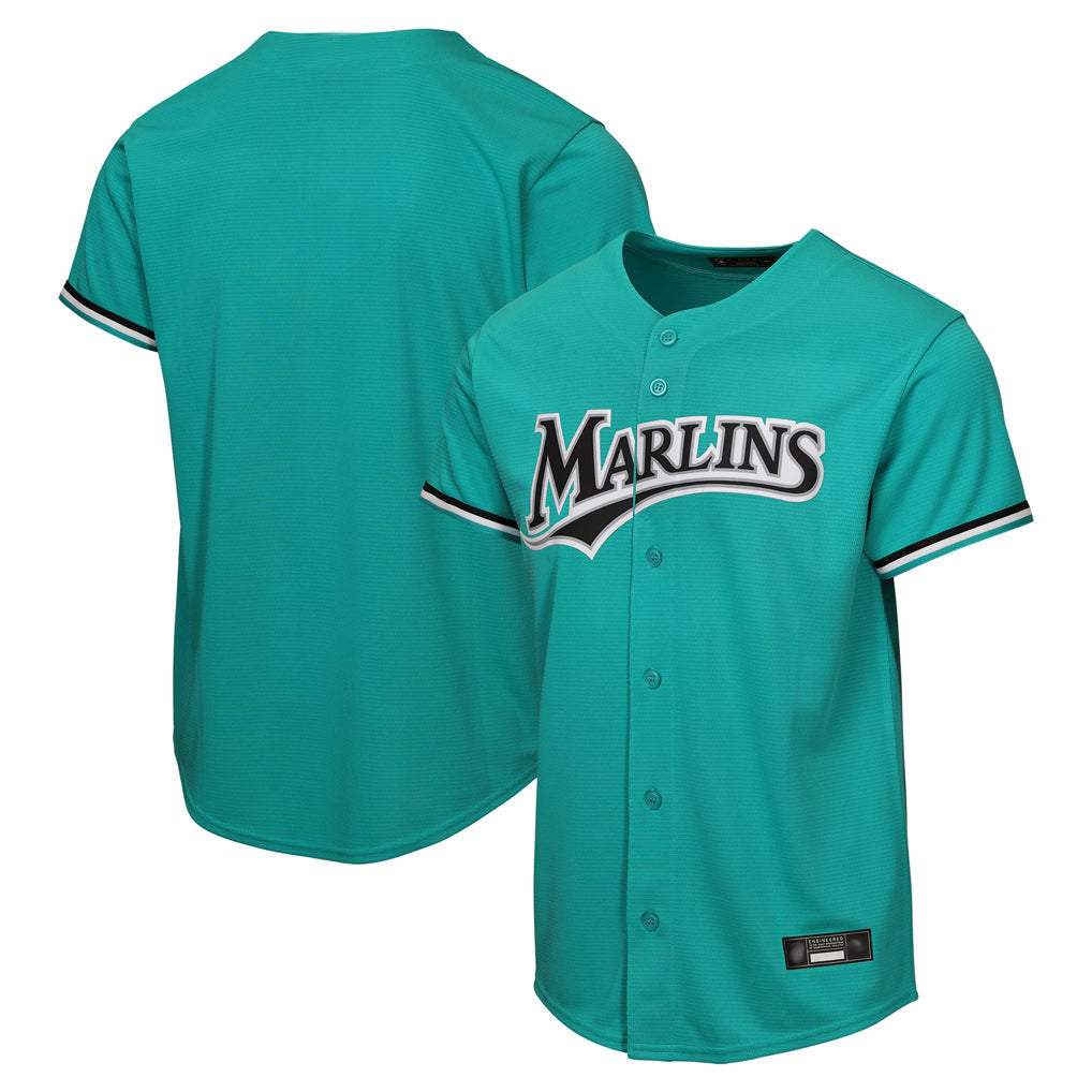 Kooe M.Marlins Blank Player Teal Mitchell & Ness Cooperstown Collection Game Stitched Jerseys