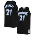 Kooe M.Timberwolves #21 Kevin Garnett Mitchell & Ness Black 1997-1998 Big & Tall Hardwood Classics Swingman Stitched Jerseys