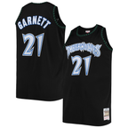 Kooe M.Timberwolves #21 Kevin Garnett Mitchell & Ness Black 1997-1998 Big & Tall Hardwood Classics Swingman Stitched Jerseys