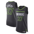 Kooe M.Timberwolves #27 Rudy Gobert Jordan Brand Anthracite Authentic Stitched Jerseys- Statement Edition