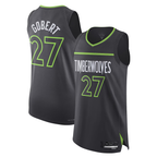 Kooe M.Timberwolves #27 Rudy Gobert Jordan Brand Anthracite Authentic Stitched Jerseys- Statement Edition