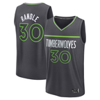 Kooe M.Timberwolves #30 Julius Randle Charcoal Fast Break Replica Player Stitched Jerseys - Statement Edition