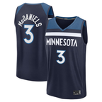 Kooe M.Timberwolves #3 Jaden McDaniels Navy Fast Break Replica Stitched Jerseys - Icon Edition