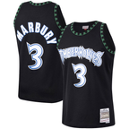 Kooe M.Timberwolves #3 Stephon Marbury Mitchell & Ness Black 1997-1998 Hardwood Classics Swingman Stitched Jerseys