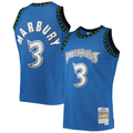Kooe M.Timberwolves #3 Stephon Marbury Mitchell & Ness Blue 1996-1997 Hardwood Classics Swingman Stitched Jerseys