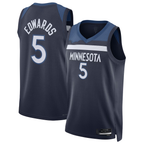 Kooe M.Timberwolves #5 Anthony Edwards Navy Swingman Stitched Jerseys- Icon Edition