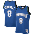 Kooe M.Timberwolves #8 Latrell Sprewell Mitchell & Ness Blue 2003-2004 Hardwood Classics Swingman Stitched Jerseys