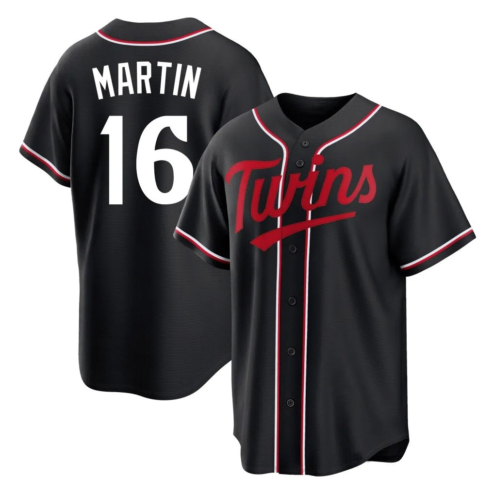Kooe M.Twins #16 Austin Martin Player Black Fashion Out Home Limited Stitched Jerseys