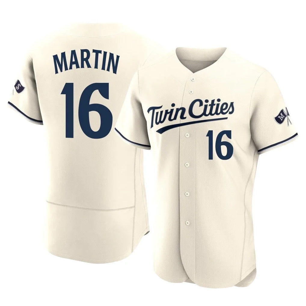 Kooe M.Twins #16 Austin Martin Player Cream Home Limited Elite Stitched Jerseys
