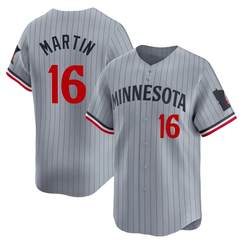 Kooe M.Twins #16 Austin Martin Player Gray Home Limited Stitched Jerseys