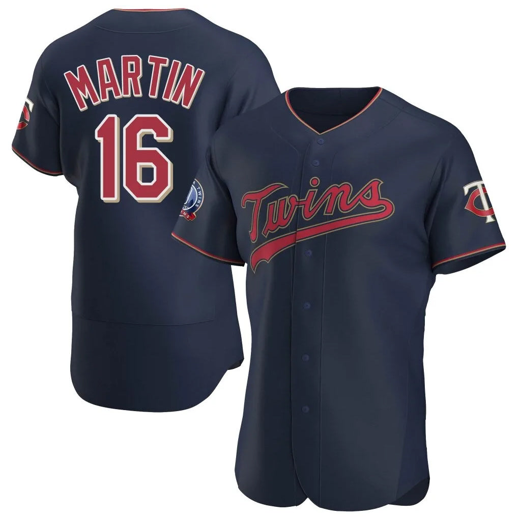 Kooe M.Twins #16 Austin Martin Player Navy 60th Home Limited Elite Stitched Jerseys