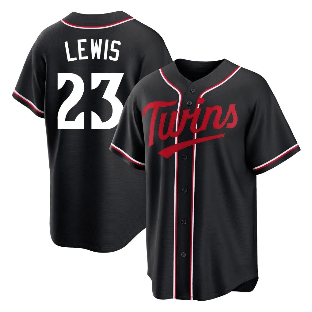 Kooe M.Twins #23 Royce Lewis Player Black Fashion Out Home Limited Stitched Jerseys