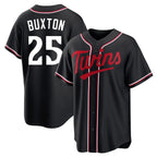 Kooe M.Twins #25 Byron Buxton Player Black Fashion Out Home Limited Stitched Jerseys