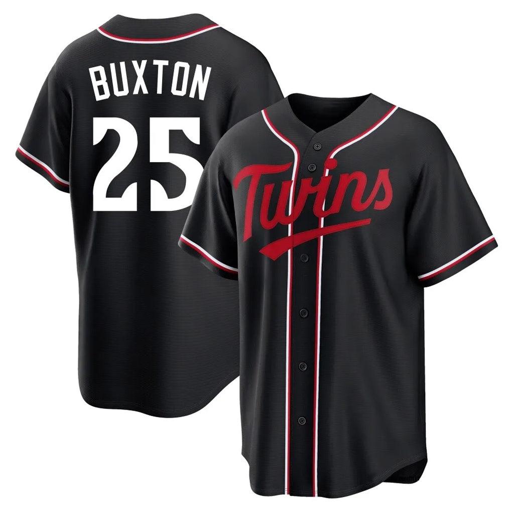 Kooe M.Twins #25 Byron Buxton Player Black Fashion Out Home Limited Stitched Jerseys